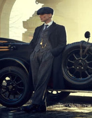 Brand New Quality Peaky Blinders Style Tweed Vested Peaky Blinders Suits - Peaky Blinders Outfit + Overcoat + Hat