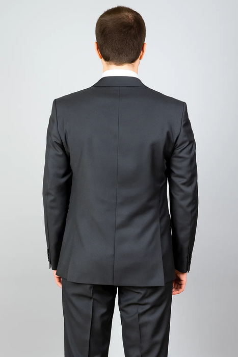 Brand Men's Black Vested Suit