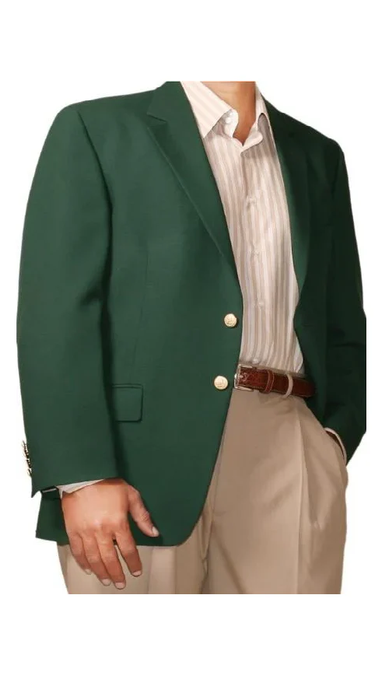 Brass Buttons Two Button Cheap Priced Unique Dress Blazer Jacket For Men Sale Augusta Green Blazer (Men +Women)