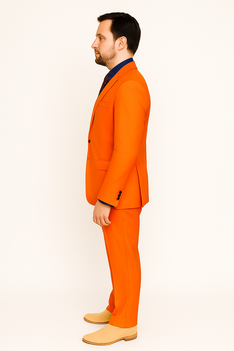 SKU#JA57926 Bright Orange Suit With Pants - Light Orange Suit