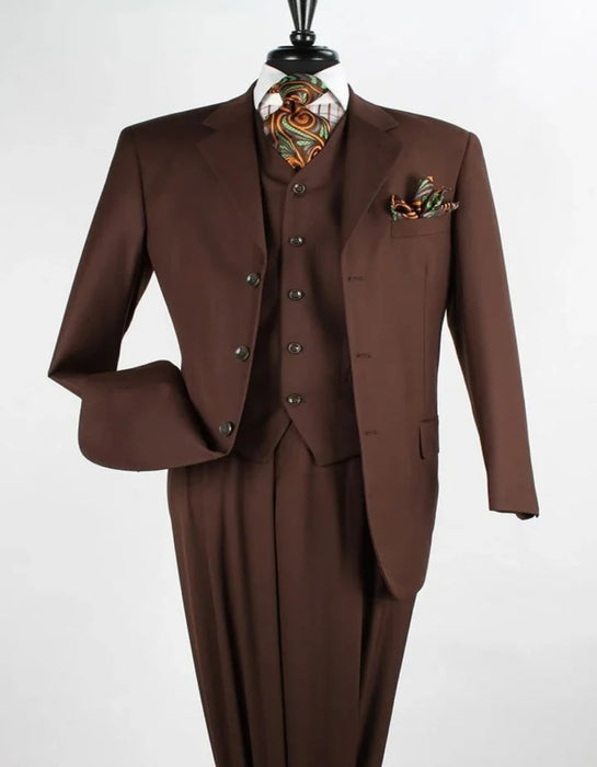 Brown Three-Piece