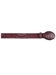 Los Altos Burgundy ~ Maroon ~ Wine Color All-Over Genuine Crocodile ~ World Best Alligator ~ Gator Skin Cinturon De Cocodrilo