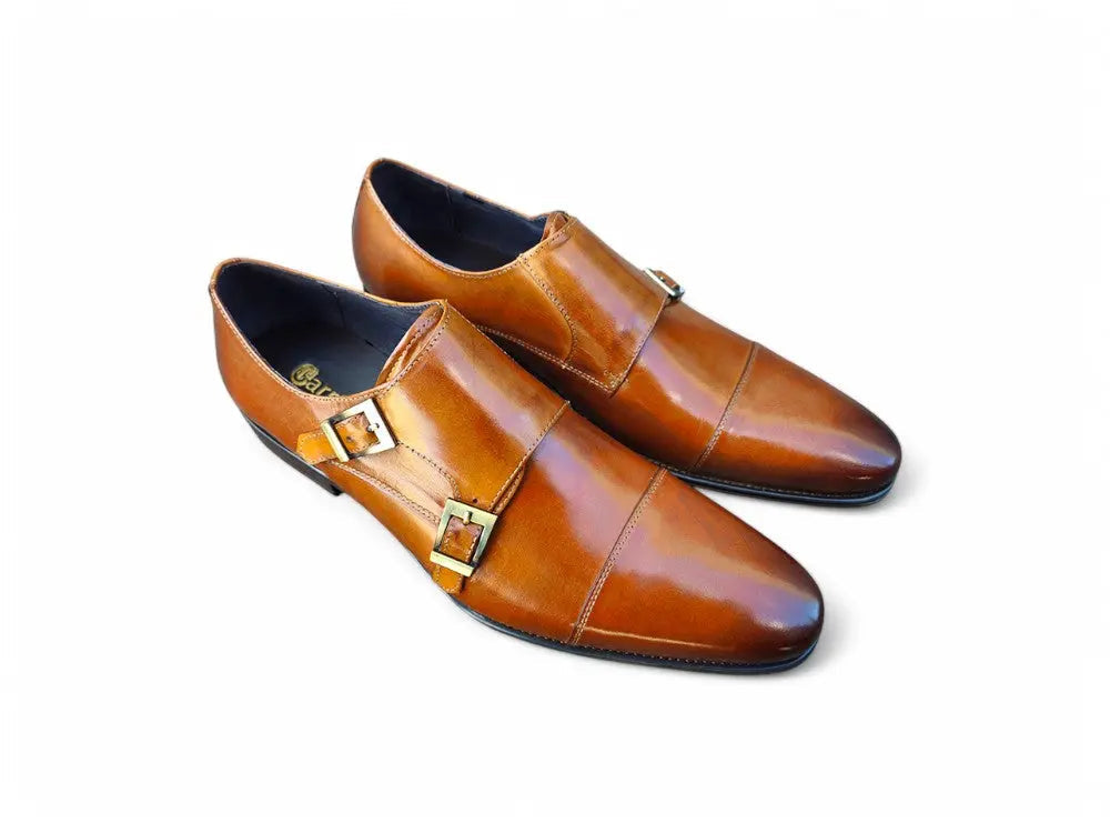 Cap Toe Double Monk Strap Shoe - Image 6