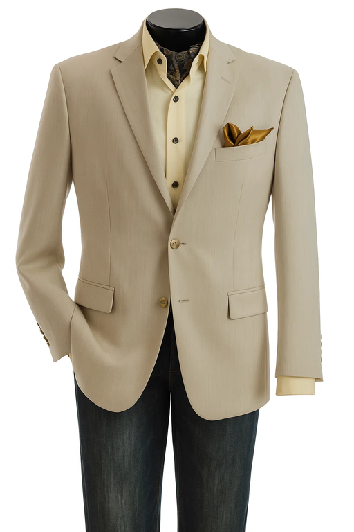 2-Button Cheap Priced Designer Fashion Dress Casual Blazer For Men On Sale Cheap Priced Unique Fashion Designer Men's Dress blazers Sale Natural Color