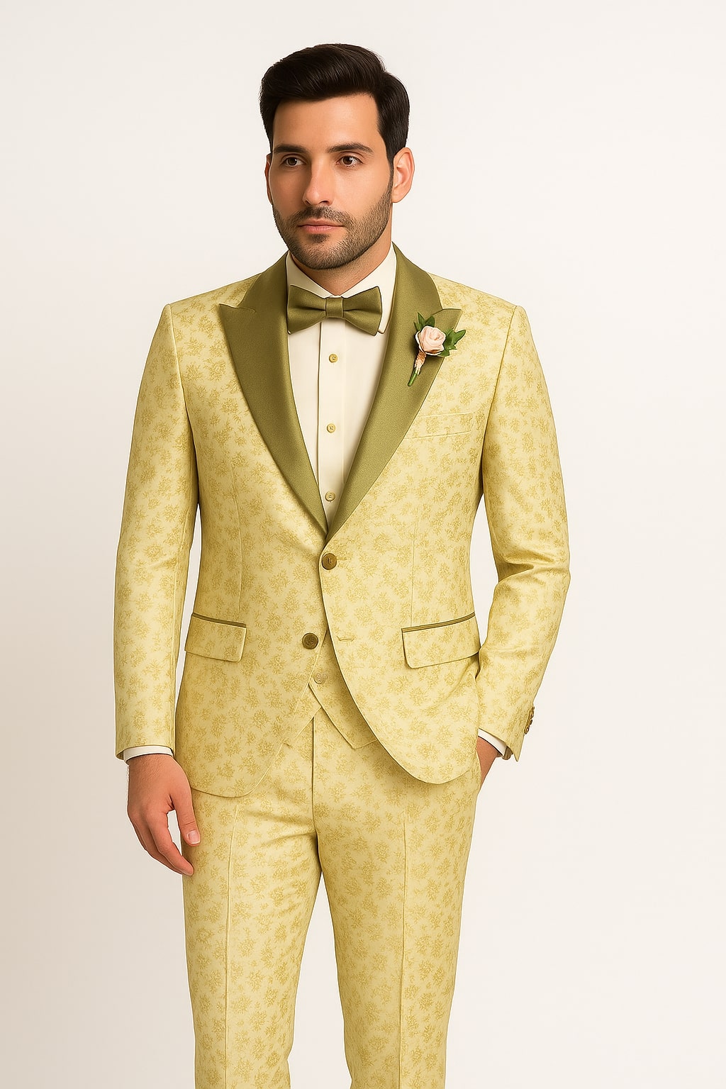 tux to go with gold dress Wedding — Order Now at MensUSA Champagne Gold / 44 Short Jacket+38 Waist Adjust 34to40)(Height: 5 4 to5 7 )(Neck 16.5-18:XL DSRP: $519