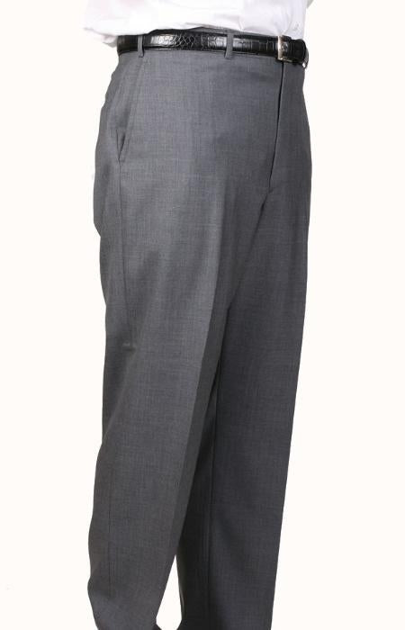 Medium Charcoal Bond Flat Front Trouser