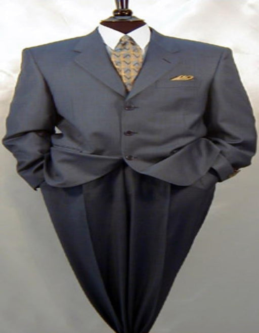 Expensive Half Canvas Quality Darkest Heather Charcoal Gray  3 Button Wool Suit Side Vented