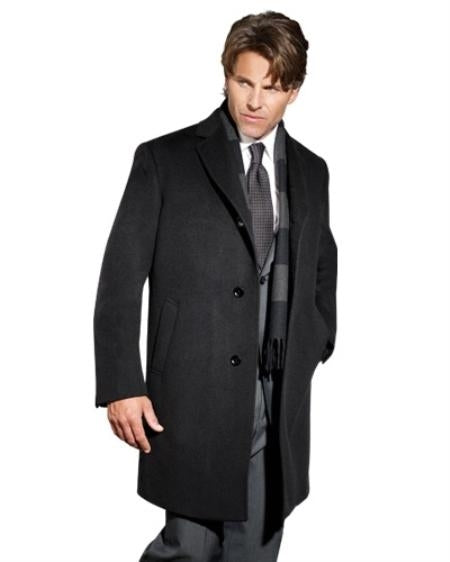 Men's Dress Coat 90% Wool Sports Coat Charcoal Men's Overcoat Winter Men's Topcoat Sale