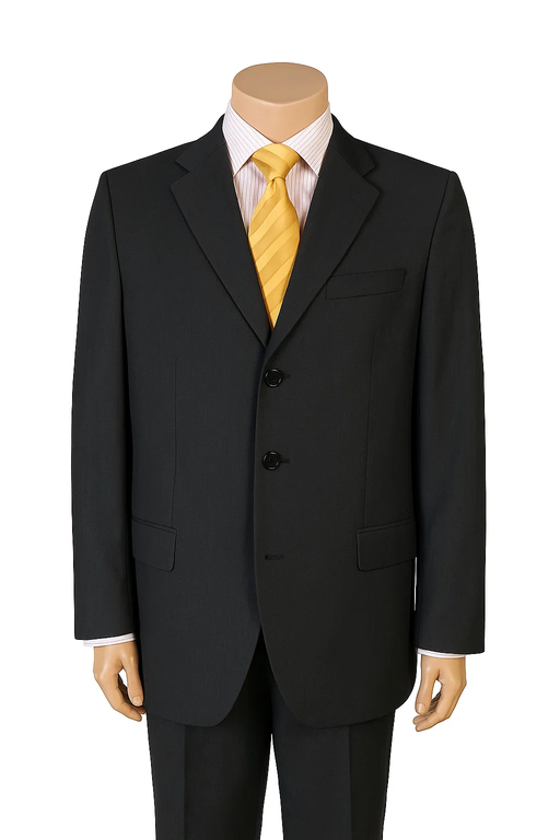 3/4 Buttons Men'S Dress Business Charcoal Gray 100% Super Year Round Cheap Priced Business Suits Clearance Sale - Color: Dark Grey Suit