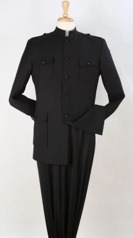 Cheap Plus Size Mens Black Suit For Big Men Online - Big and Tall Sizes