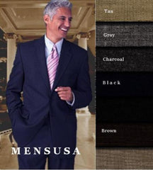 Cheap Plus Size Suits For Men - Big and Tall Suit For Big Guys Solid Navy Blue 2 Button