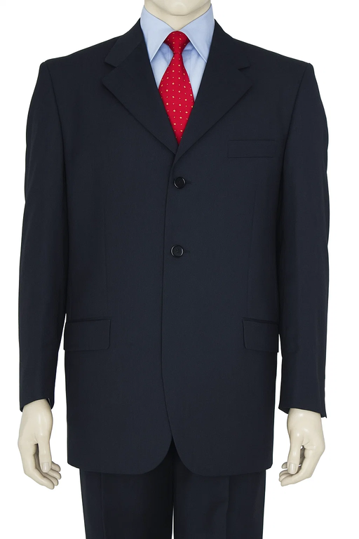 Classic Dark Navy Blue Suit For Men 3 Button Business Cheap Priced Business Suits Clearance Sale W/Double Vent Jacket Super 140'S