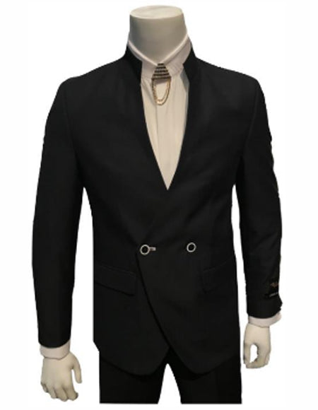 Coming Two Button Black Blazer