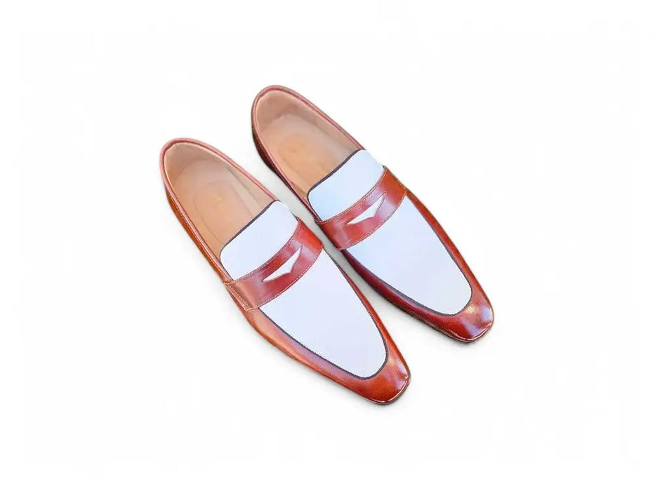Contrast Two Tone Penny Loafer Carrucci