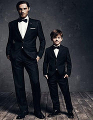 Dad And Son Black Matching wedding outfit Suits Perfect for toddler Suit wedding attire outfit