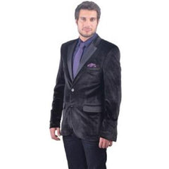 Men's Black Fitted Tuxedo Satin Lapel