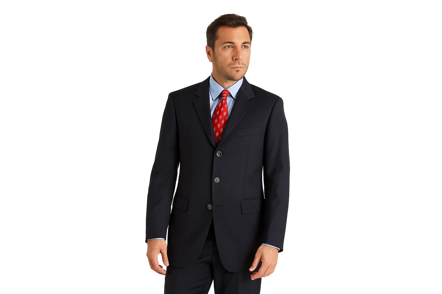Men'S Dark Navy Blue Suit For Men Discount Cheap Priced Dress 2 Or Three - 3 Buttons Cheap Business Suits Clearance Sale For Men - Image 2