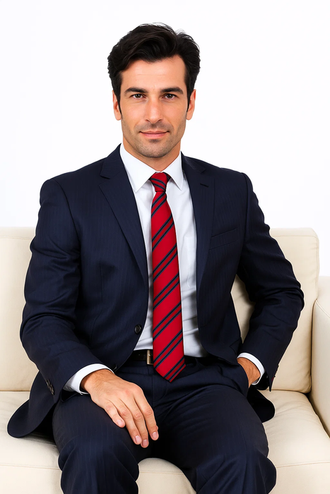 Dark Navy Blue Wool, 2-Button