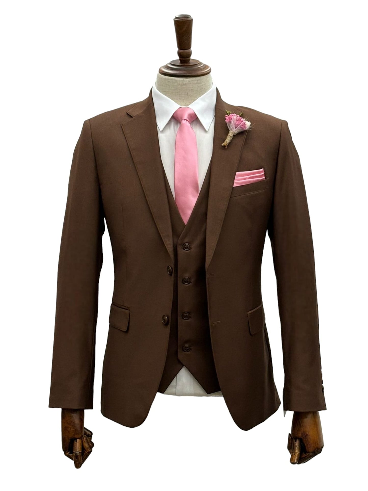 Effetti Suit Designer - 2 button Notch Lapel slim fit EF2N+V-8129 Light Brown Mocca Cappuccino