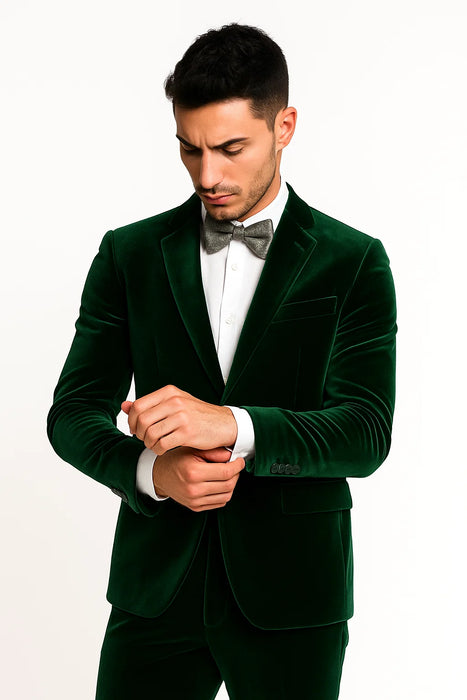 Emerald Green Velvet Suits