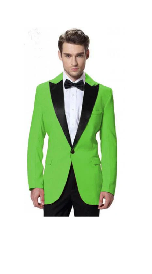 Emerlad Green Tuxedos Suit With Matching Pants And Bowtie