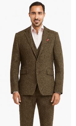 Tweed 3 Piece Suit - Tweed Wedding Suit Old Fashioned School Style Suit 1800's Vintage Suits Rust