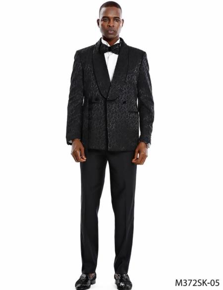 Floral Sportcoat - Big and Tall Tuxedo Dinner Jakcet - 2023 Fancy Black Blazer