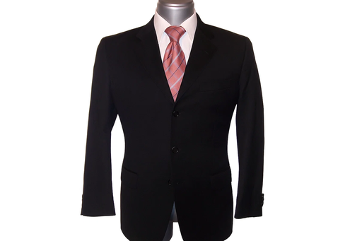 Fine Men's Dress Formal Jet Black Super Cheap Priced Business Suits Clearance Sale year round