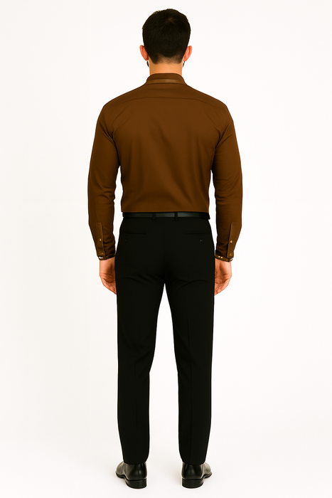 French Cuff Matching Tie Handkerchief Set Multi-Color Men's Dress Shirt