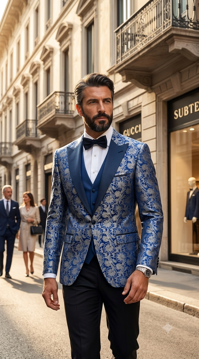 Single Breasted Peak Label Royal Blue ~ Indigo ~ Bright Blue Tuxedo Suit