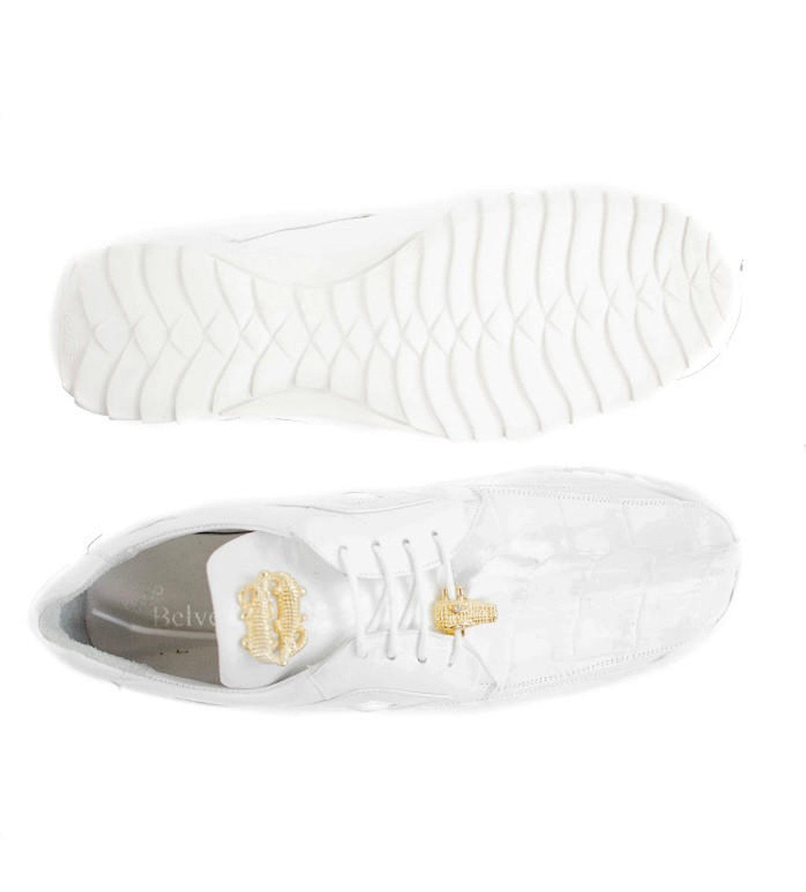 Belvedere Mens Genuine Hornback Gator Sneaker Vasco 336122 - Image 3
