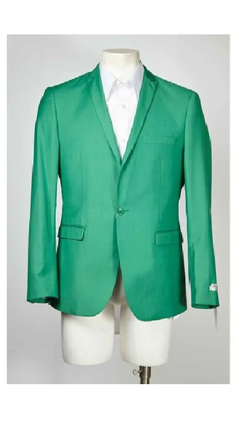 Green Men's One Button With Centre Vent Cheap Priced Designer Fashion Dress Casual Blazer For Men On Sale Blazer