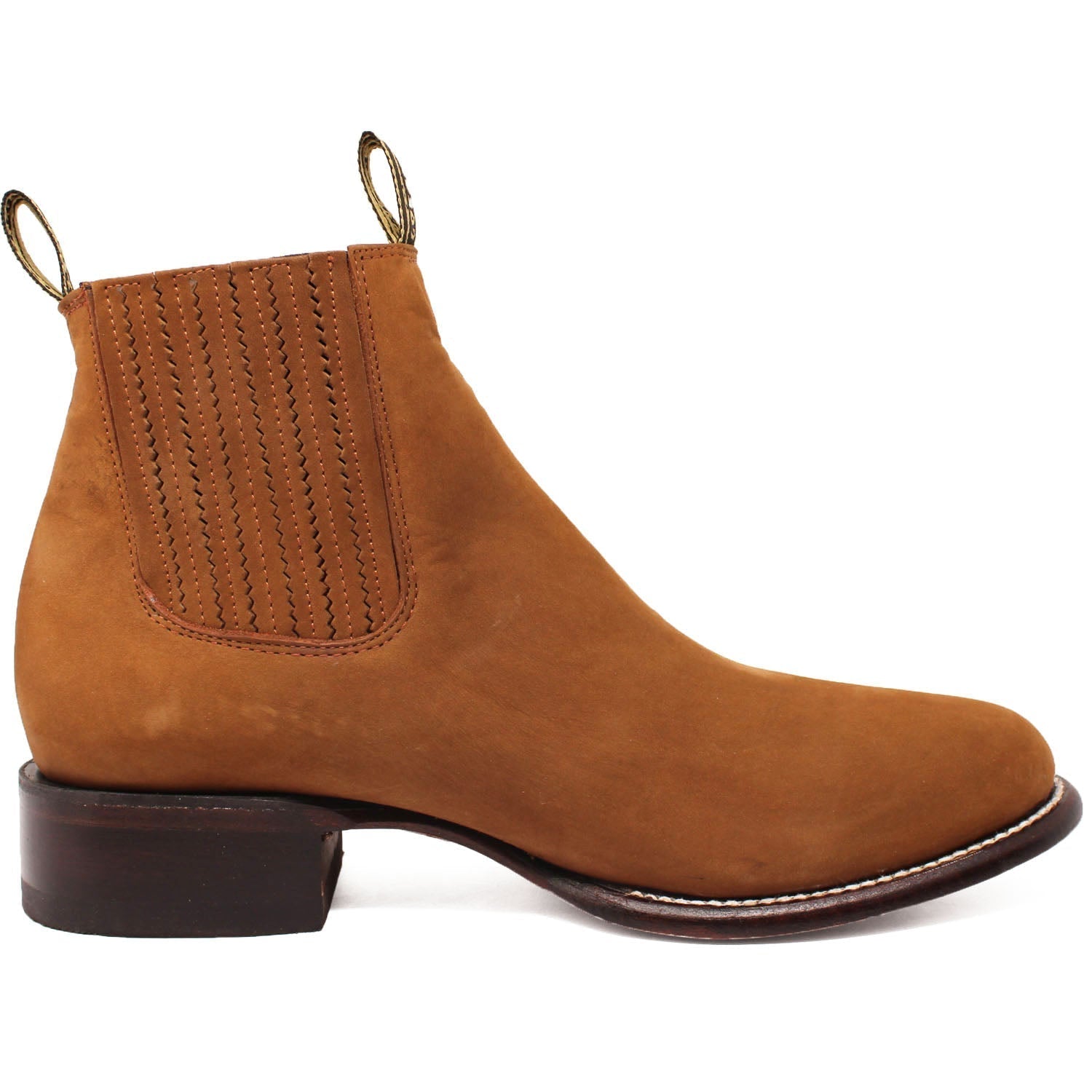 Botines Charros de Gamuza Punta Redonda Color Shedron Los Altos Boots LAB-50B6350