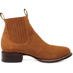 Botines Charros de Gamuza Punta Redonda Color Shedron Los Altos Boots LAB-50B6350
