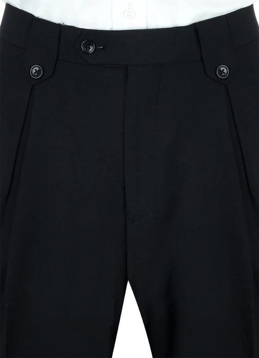 Tiglio Rosso Men’s Choclate Brown 3 Piece Suit –Double Breasted Vest with Classic Fit 100% Wool Super 150's Fabric - Pleated Pants