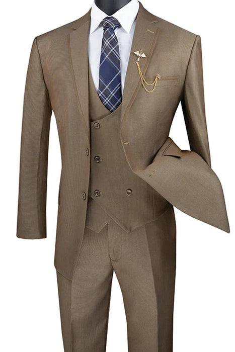 Tan Suits For Wedding - Tan Groomsmen Suits - Tan Fit Tuxedo