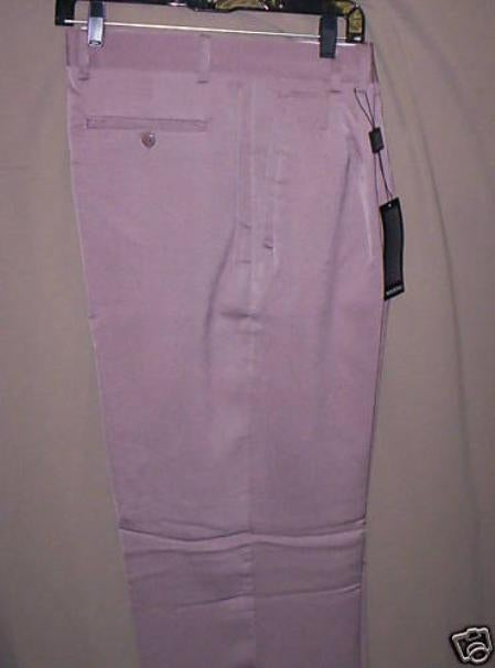 long rise big leg slacks Lavender Deep Pleat-Wide Leg 22- Inch\ around the bottom  Pleated baggy dress trousers unhemmed unfinished bottom