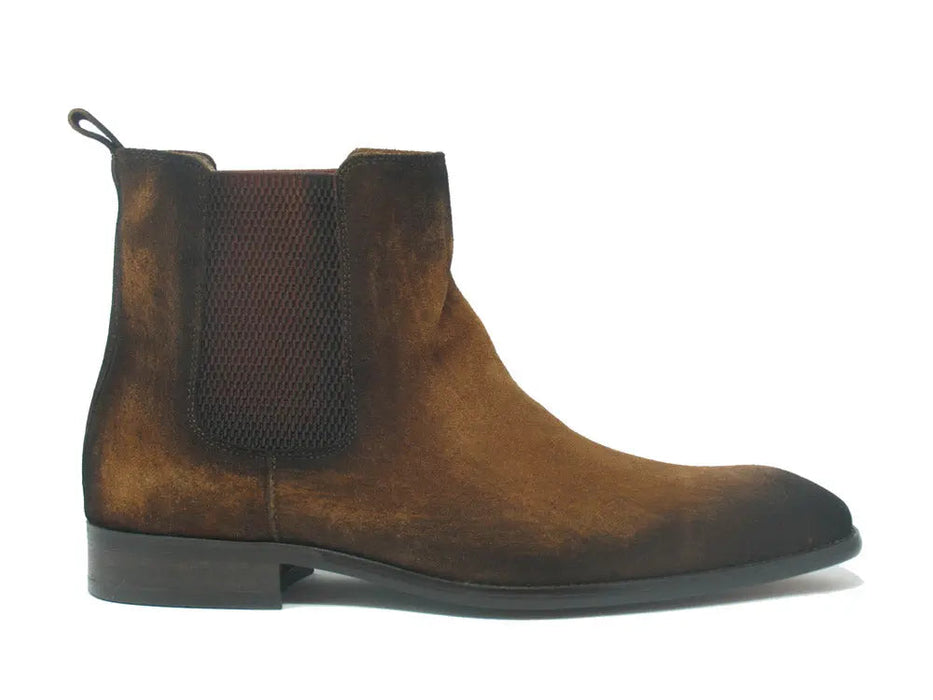 Carrucci Leather Suede Chelsea High Boots