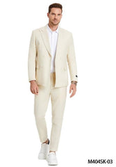 Linen Suit - Double Breasted Style Suit - Summer Suit