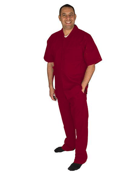 Linen Walking Suit Burgundy