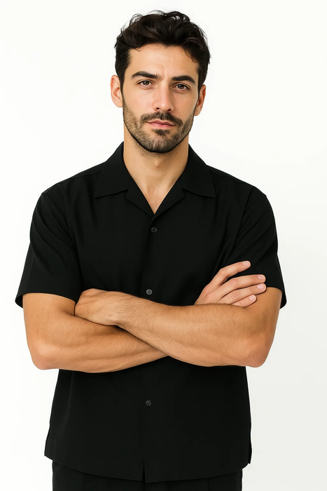 Linen Walking Suit Black