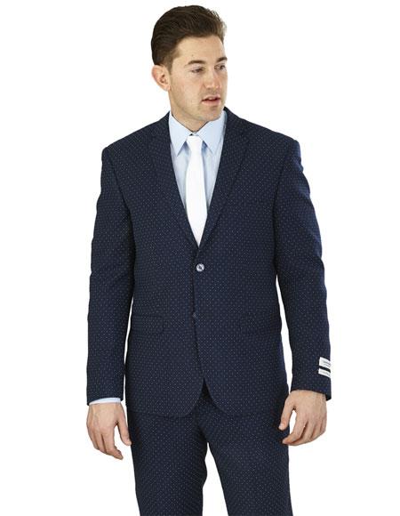 Men's Wedding - Prom Event Bruno 2 Button Dark Navy Suit