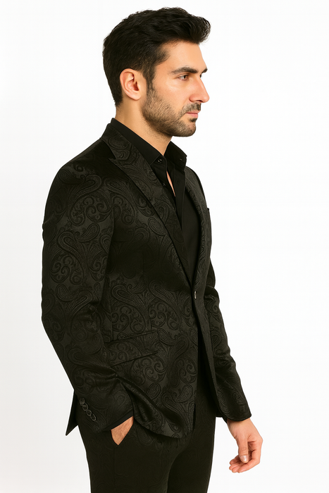 Alberto Nardoni Brand Men's Blazer Black
