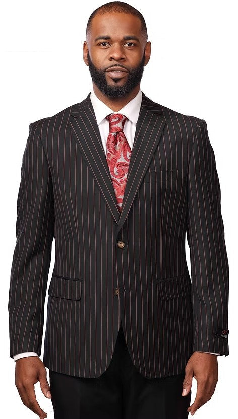 Vitali Blush Pin Stripe Vested Suit M1807