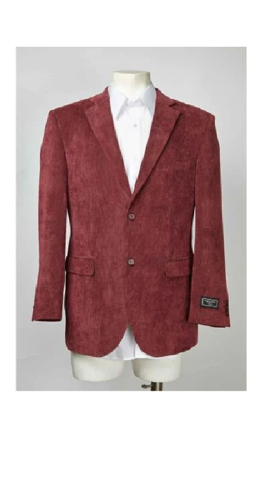 Maroon Two Button Men's Blazer Slim Fit