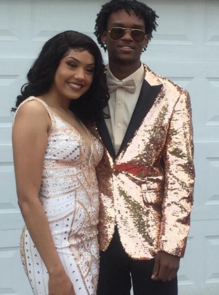 Mens Sequin Suit With Black Pant and Matching Bowtie