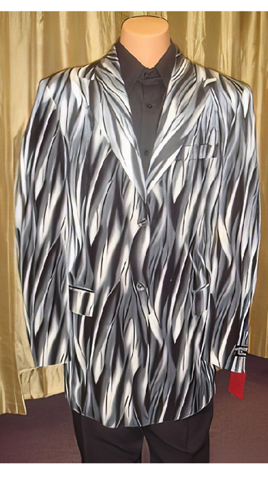 Men's Flame Jacket/Blazer in Black/Gray