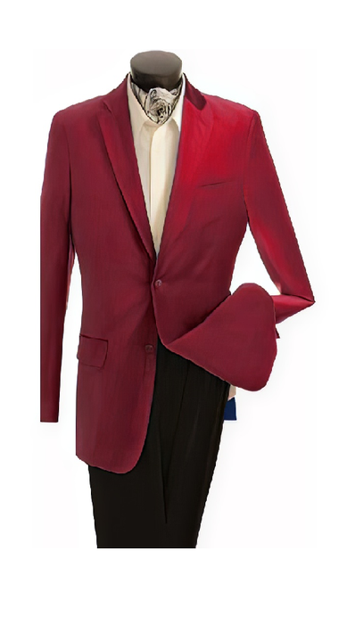 Velour Men'S Blazer Jacket Men'S Fashion 2 Button Velvet Winish Burgundy ~ Maroon ~ Wine Color Maroon