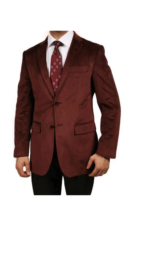 Men'S Burgundy ~ Maroon ~ Wine Luxurious Fully Lined Jacket