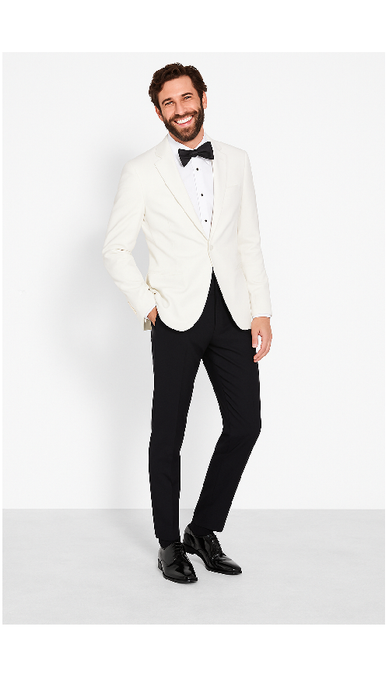 Men'S Ivory Dinner Jacket Slim Fit Blazer Cream Off White